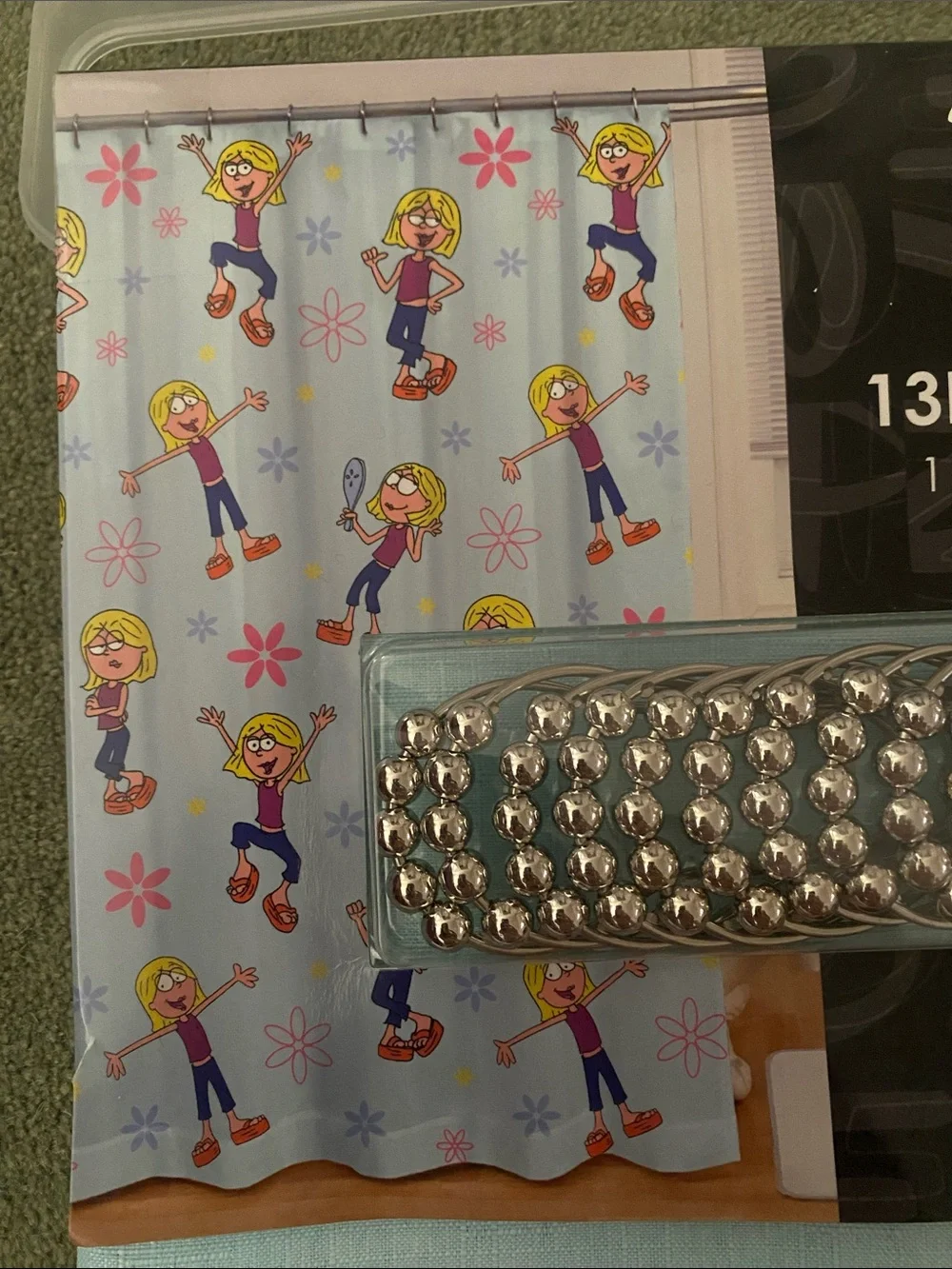 NWT Disney Lizzie McGuire Shower Curtain with Hooks